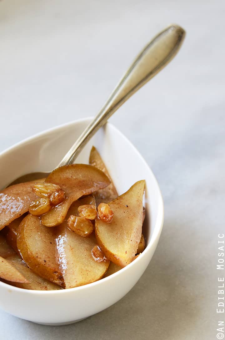 Quick Spiced Maple-Pear Compote