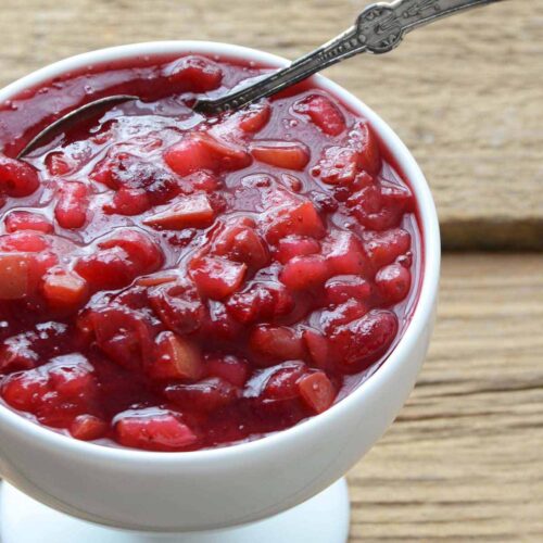 cranberry pear sauce recipe featured image