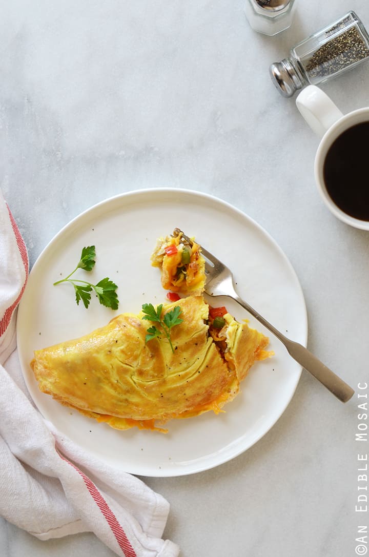 Cheesy Western Omelet {Lactose-Free; Gluten-Free} 3