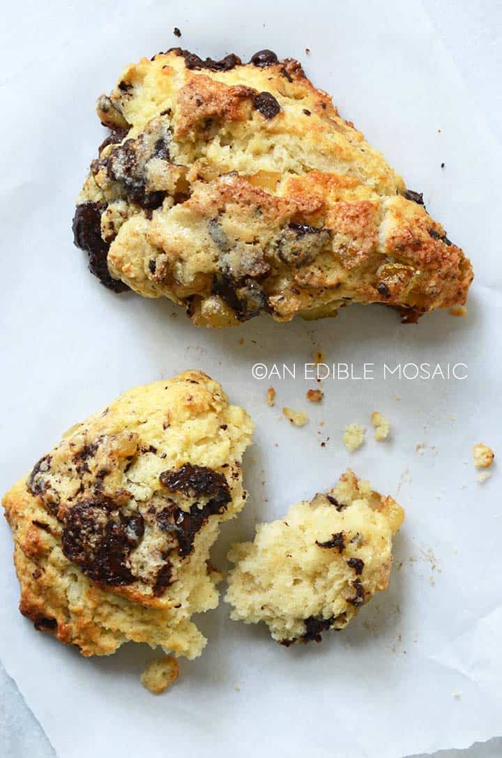 caramelized pear scones