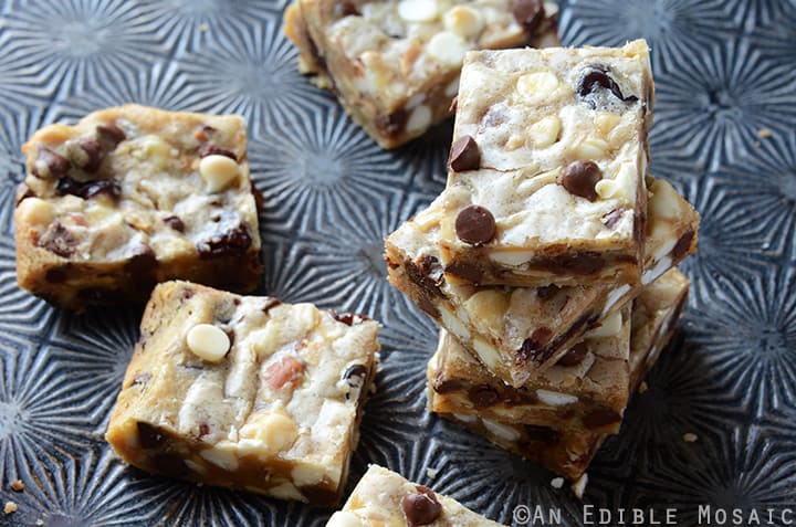 Cherry-Almond Brown Butter Blondies with White and Dark Chocolate Chips 4