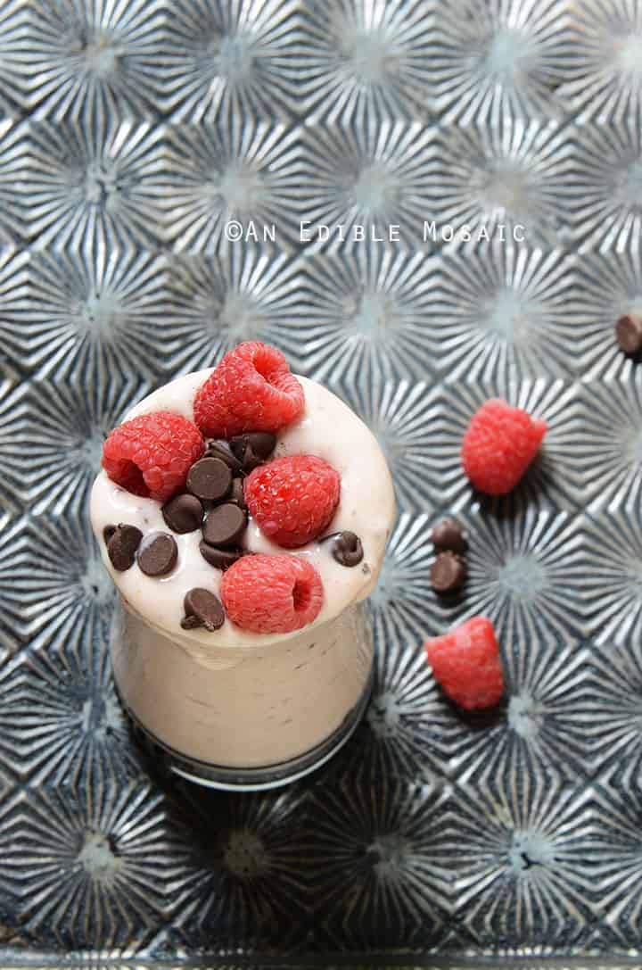 Skinny Raspberry-Chocolate Cheesecake Milkshakes