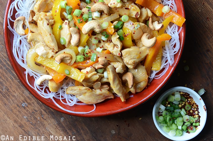 Soy Sauce Orange Cashew Chicken with Noodles 4