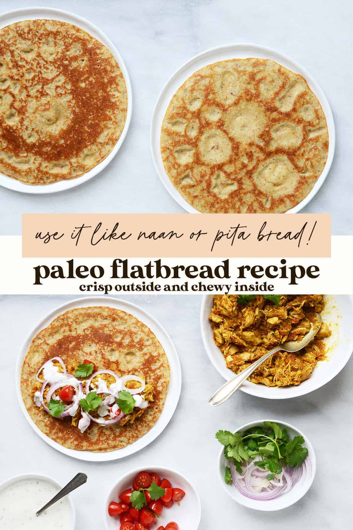 paleo gluten free flatbread recipe pin