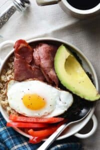 savory oatmeal with egg featured image