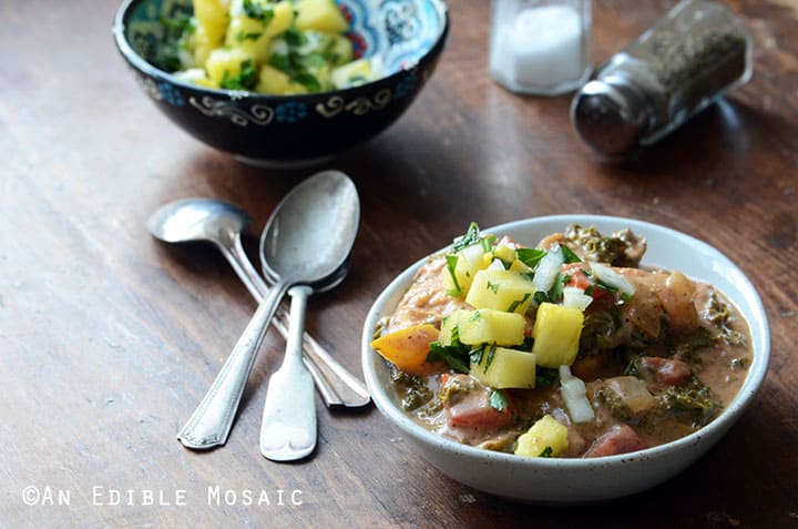 Almond Butter Chicken Stew with Pineapple-Mint Relish {Whole30} 3