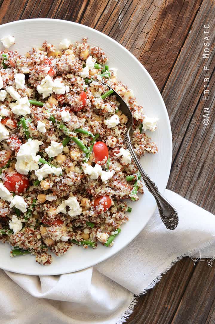 Two-Grain Vegetable Salad with Chickpeas and Feta