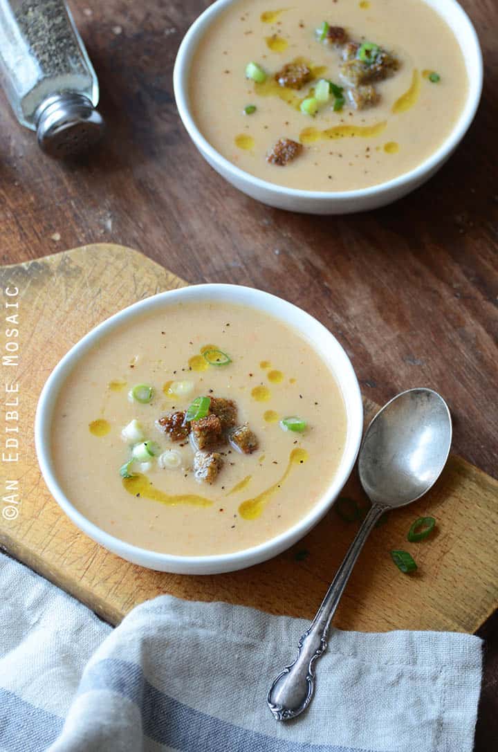 Beer and Cheese Cauliflower Soup 2