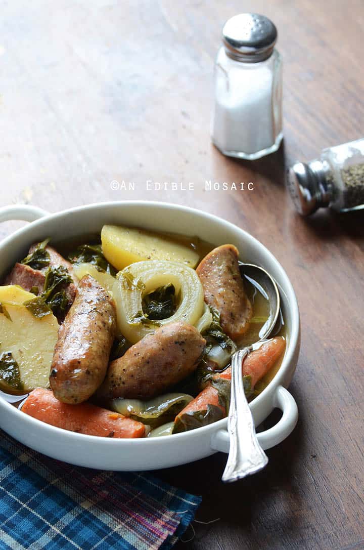 Dublin Coddle with Carrots and Greens 2