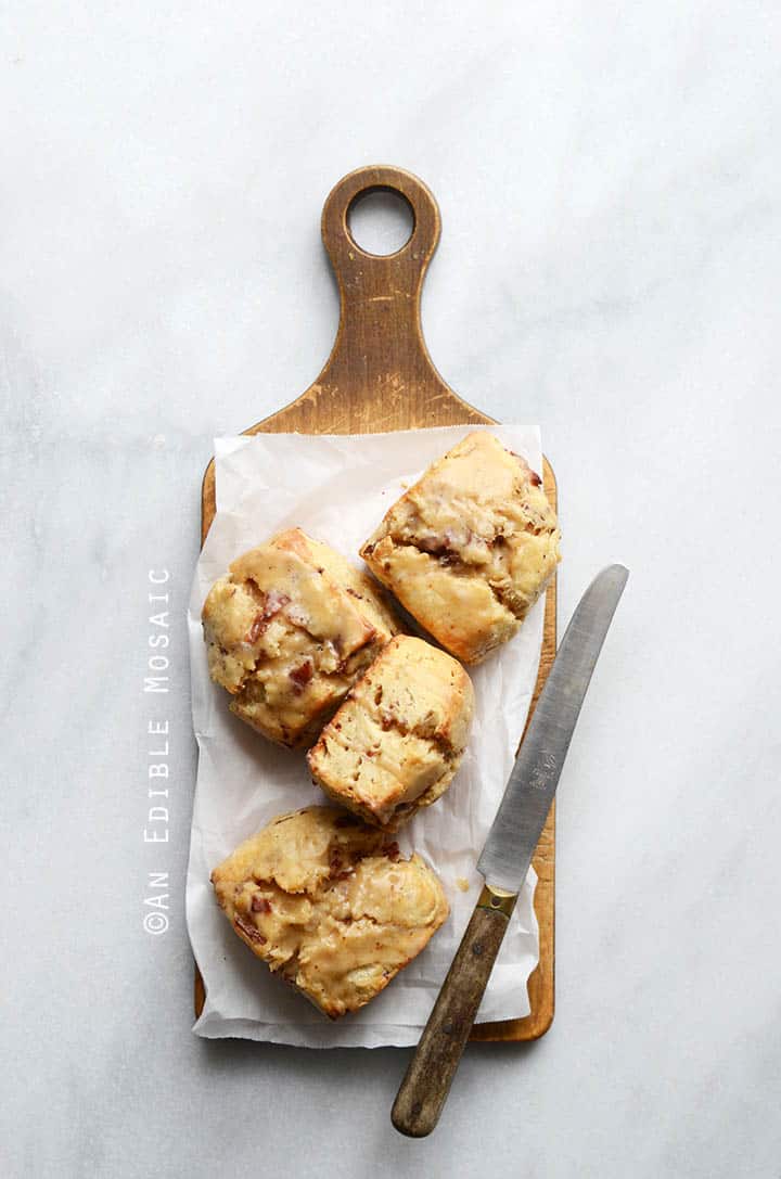 Sunday Morning Scones {aka Maple Bacon Scones with Coffee Glaze}