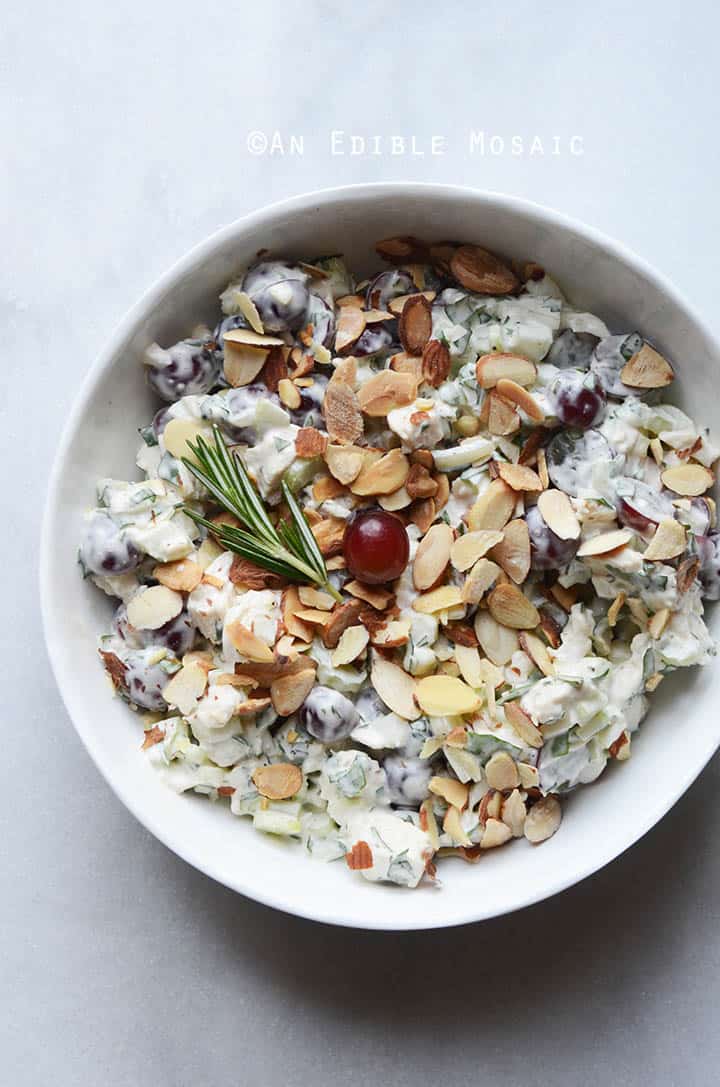 Creamy Rosemary and Red Grape Chicken Salad {Paleo; Whole30-Friendly} 2