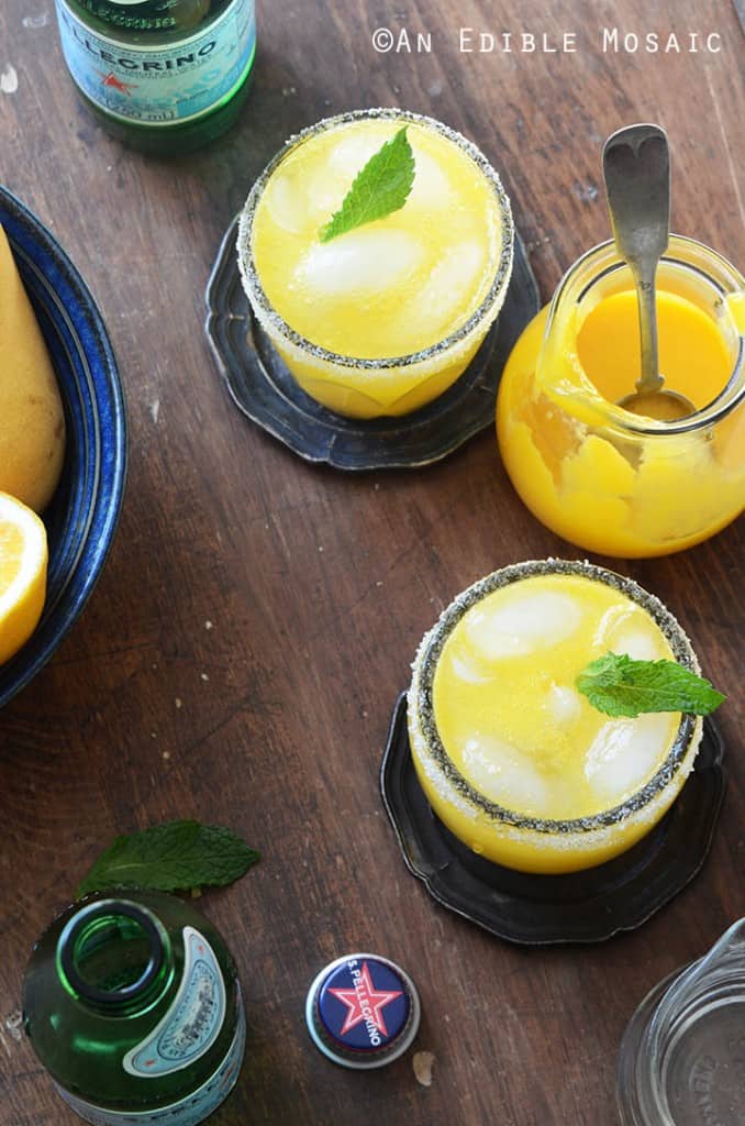 virgin mango meyer lemon margarita mocktails