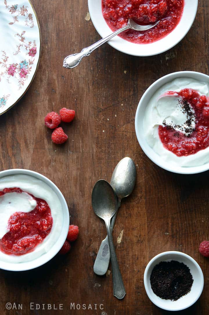 Tangy Whipped Yogurt with Honey-Muddled Red Raspberries and Sumac 2