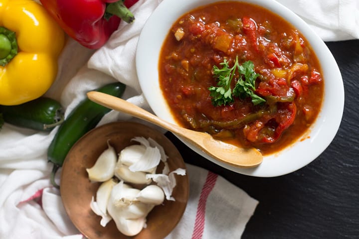 Tomato and Pepper Matboucha