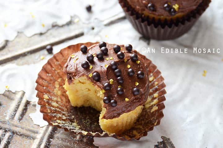 Yellow Cake Cupcakes with Fudgy Chocolate Buttercream for Two 5