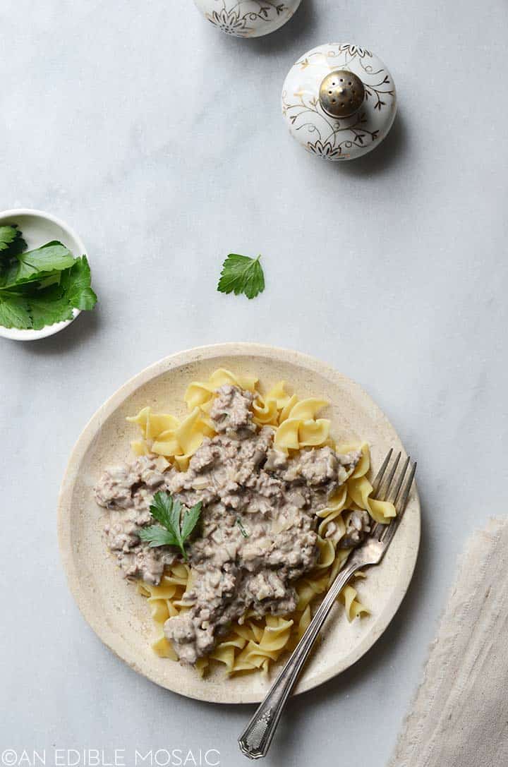 easy ground beef stroganoff with egg noodles recipe