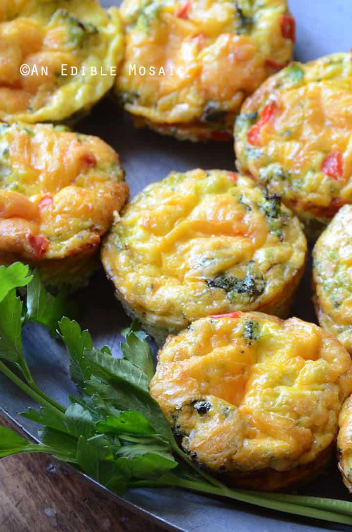 Broccoli and Red Pepper Egg Muffins {Gluten-Free; Lactose-Free} 2