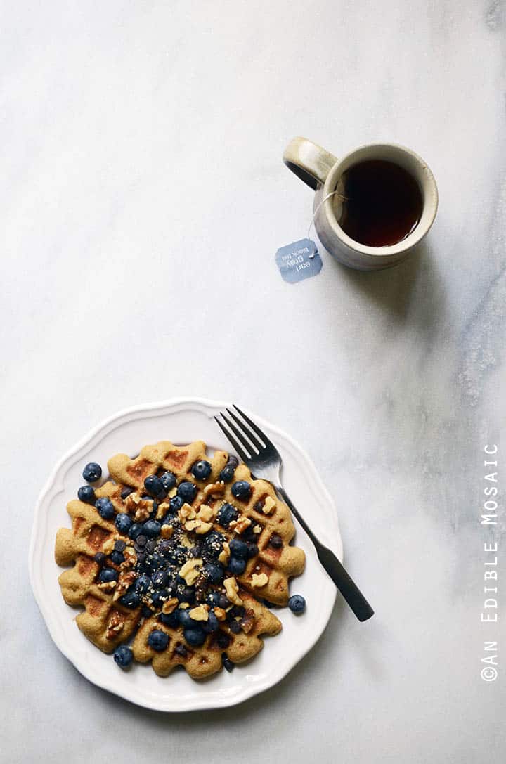 Healthy Special Occasion Birthday Cake Flavored Waffle for One {Giveaway}