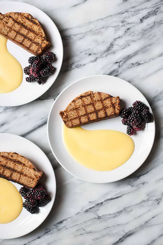 Grilled Pound Cake with Lemon Curd