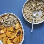 Making Spiced Maple Peach Oat Crisp Uncooked
