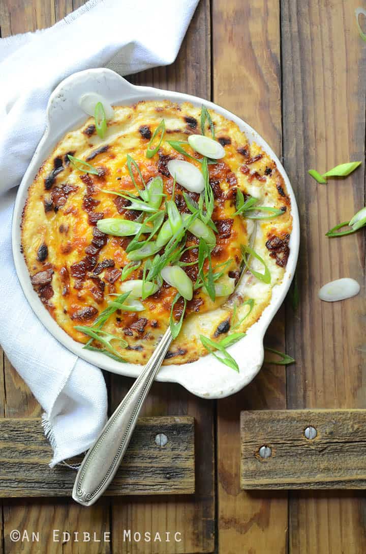 Steakhouse-Style Loaded Cheesy Cauliflower Mash 1