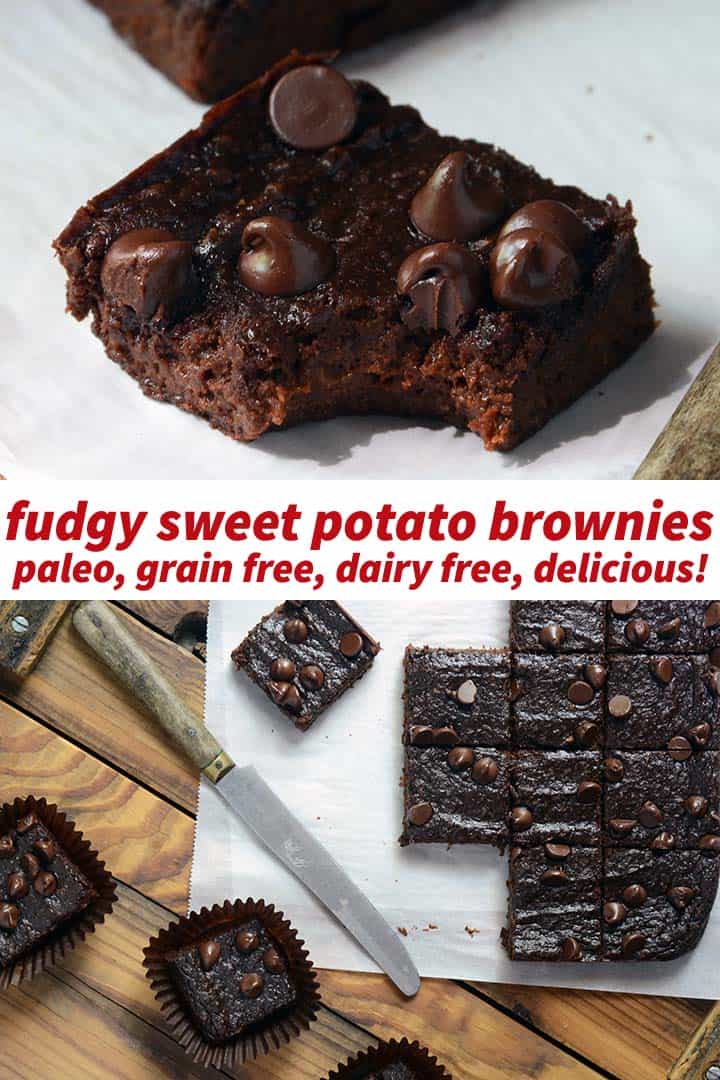 Fudgy Sweet Potato Brownies Recipe Pin