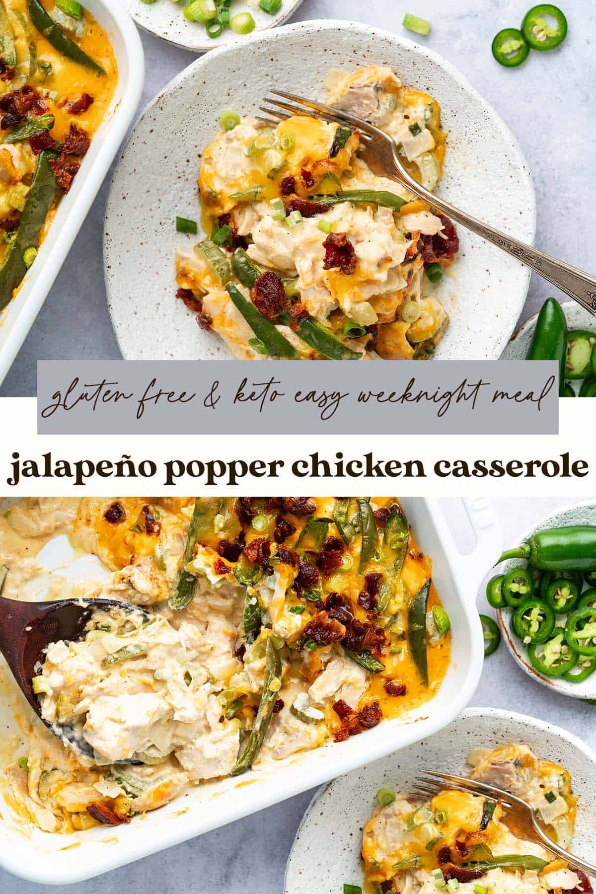 jalapeno popper chicken casserole recipe pin