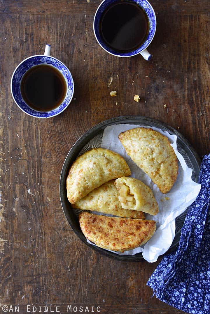 Sweet Apple Hand Pies with Cheddar Shortcrust Top View