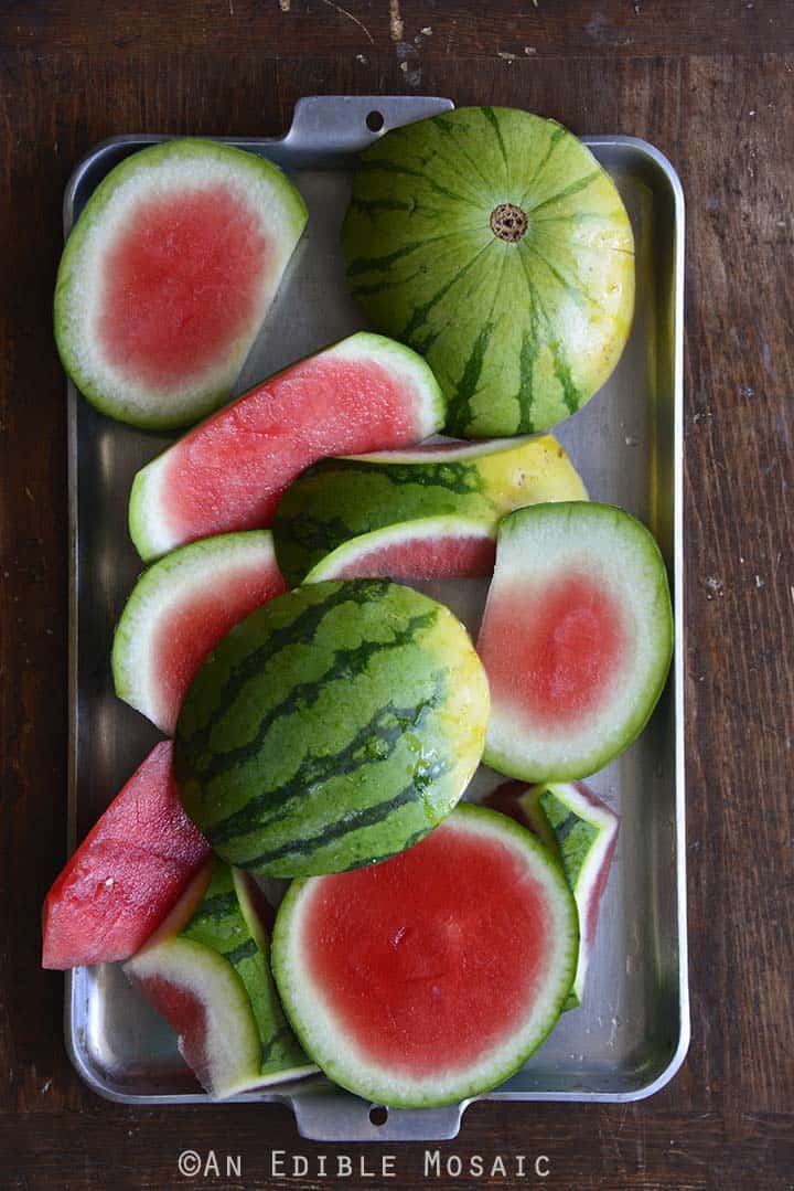 Watermelon Rinds on a Tray