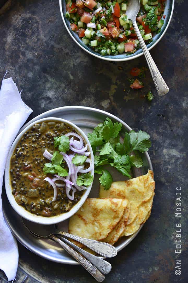 An Indian-Inspired Feast in 1 Hour Overhead View Vertical Orientation