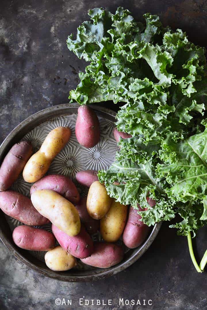 Fingerling Potatoes and Kale