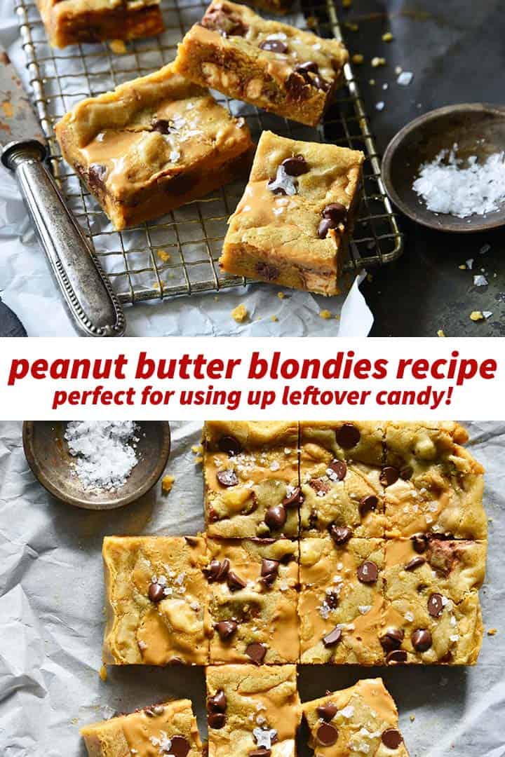 Peanut Butter Blondies Recipe Pin