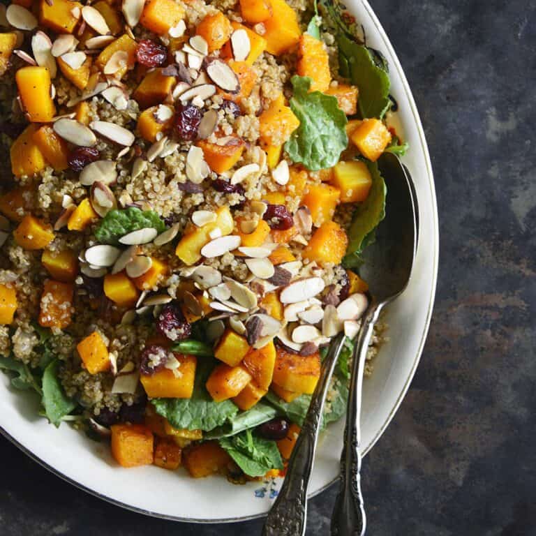 butternut cranberry quinoa pilaf recipe featured image
