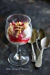 No-Cook Cranberry Honeycomb Cheesecake Mousse Single Glass
