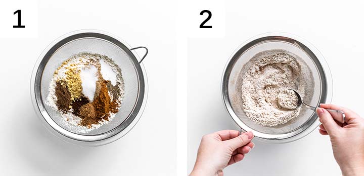 how to sift dry ingredients for baked goods