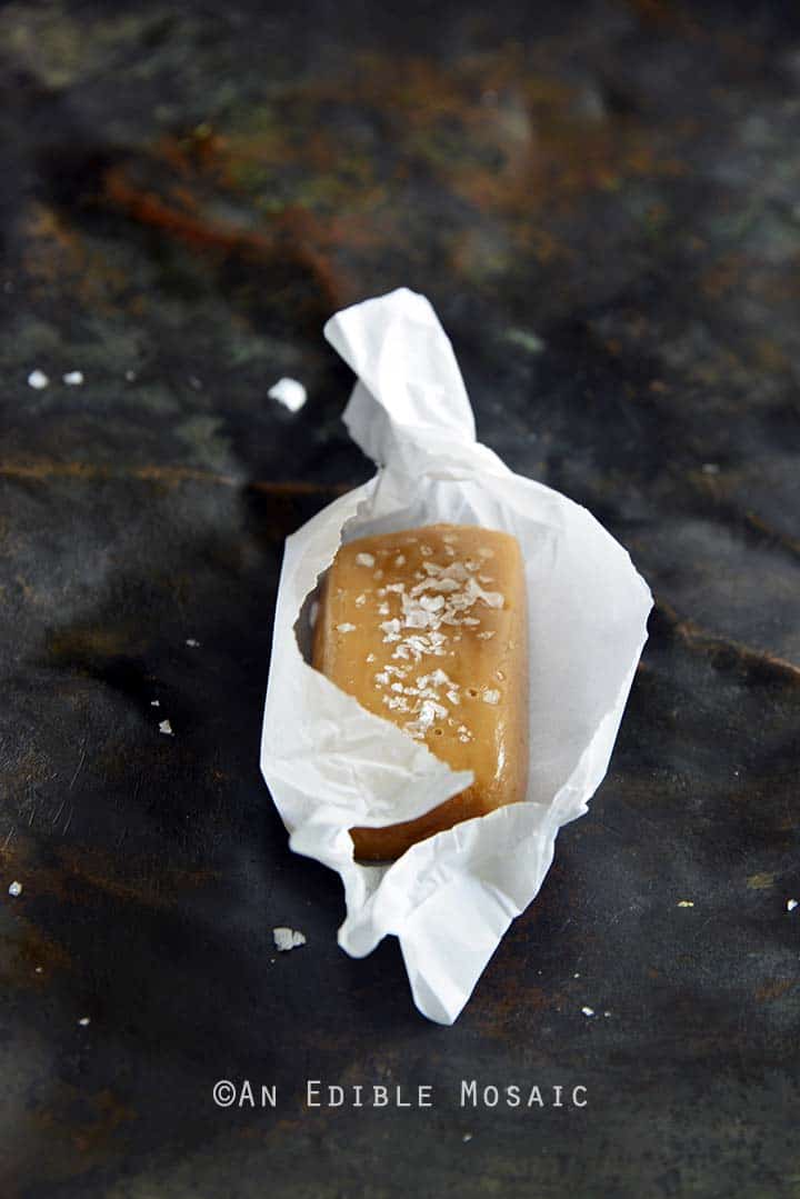 Soft and Chewy Peanut Butter Salted Caramels with Peanut Butter & Co.® Front View