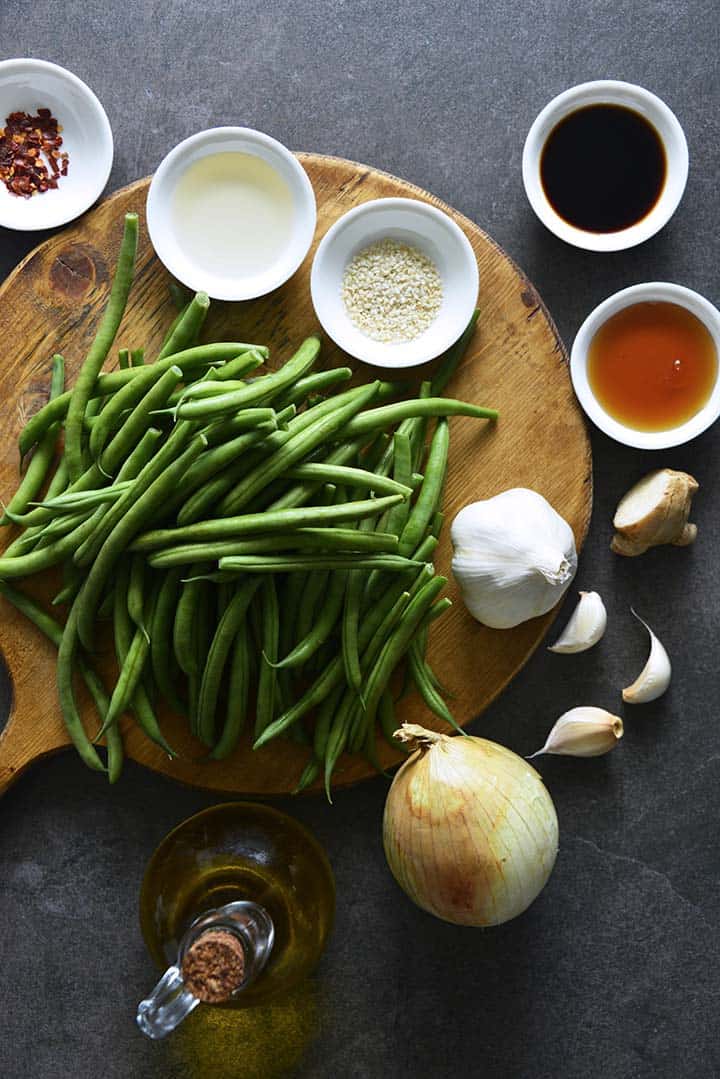 Ingredients for Chinese Garlic Green Beans