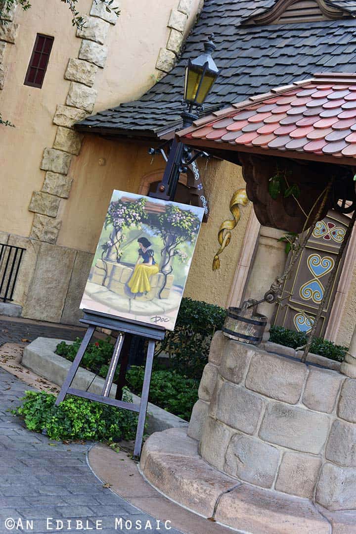 Snow White Painting at Wishing Well