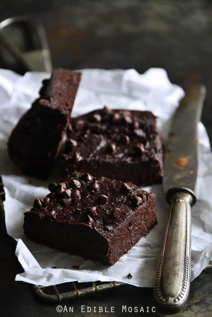 The Best Fudgy Low-Carb Keto Brownies Front View Close Up Showing Texture