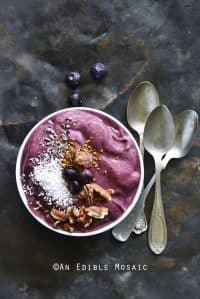 3-Ingredient Frozen Yogurt Berry Bowls with Vintage Spoons