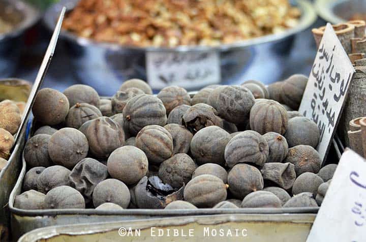 Dried Limes at Middle Eastern Spice Market in Syria