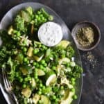 shades of green salad with zaatar dressing featured image