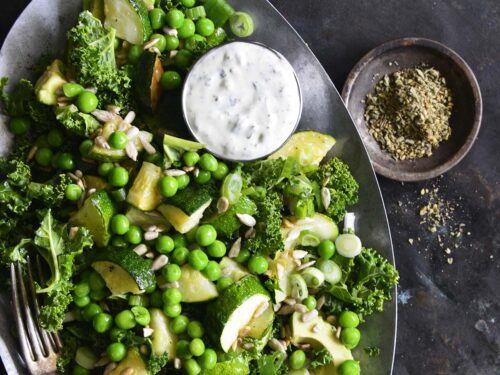 dressing for green vegetables Simple Green Salad with Vinaigrette dressing