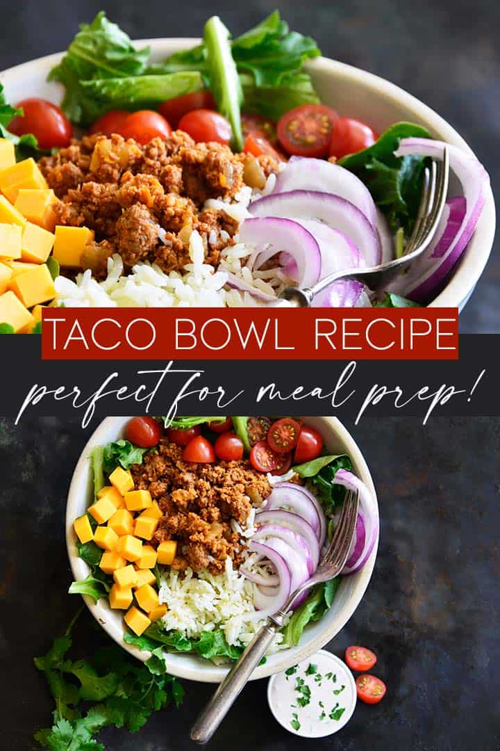 taco bowl recipe pin