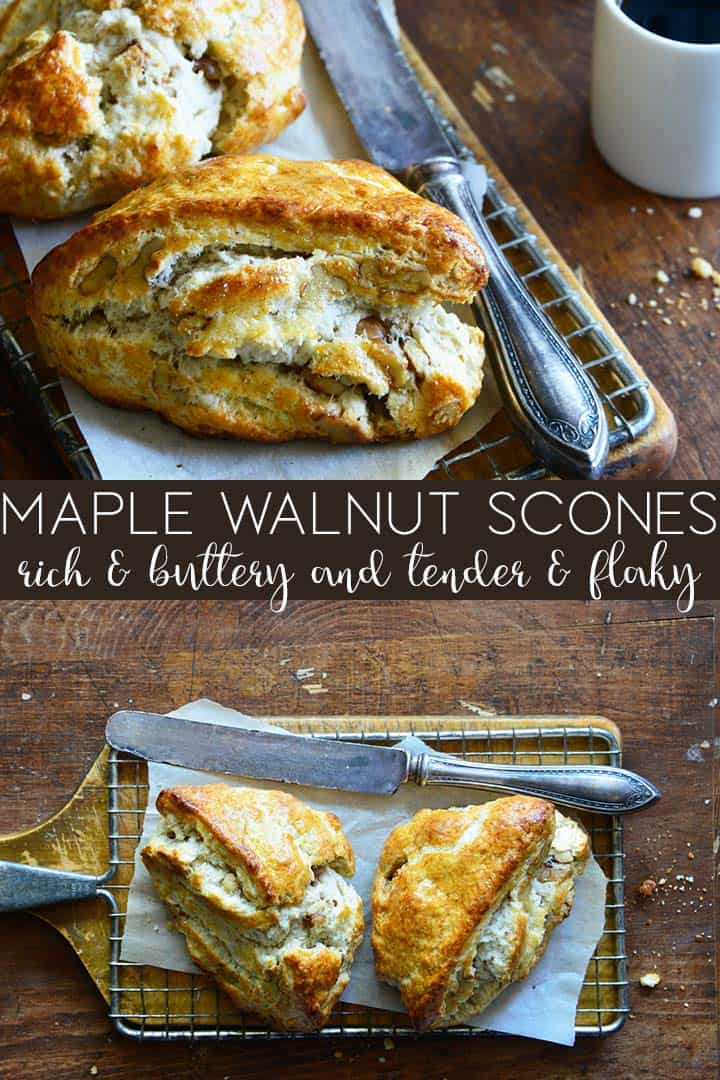 maple walnut scones recipe pin