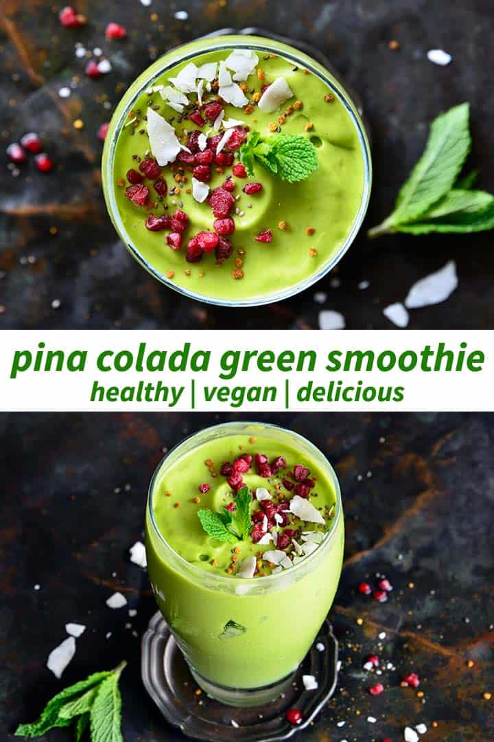 Pina Colada Green Smoothie Pin