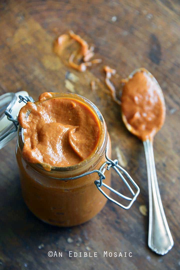 Close Up of Easy Low Carb BBQ Sauce Recipe on Wooden Table