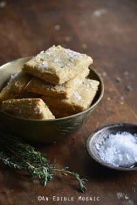 Swiss Cheese and Thyme Homemade Gluten Free Crackers Front View