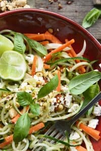 spiralized cucumber salad featured image