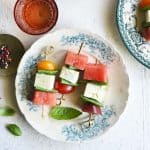 watermelon appetizer skewers featured image